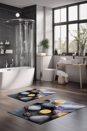 Mijölnir Juego de Alfombrillas de Baño CT-5342 Multicolor
